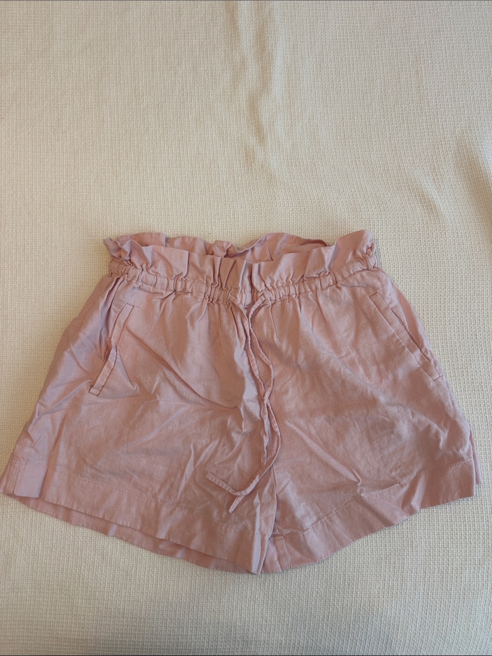 Women's Paperbag Waist Shorts in Dusty Pink